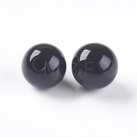 Natural Black Onyx Beads G-K275-13-4mm-1