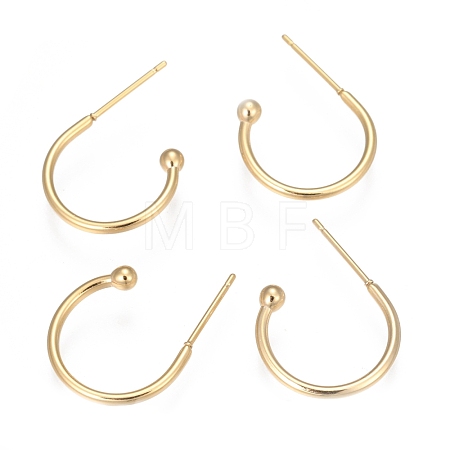 304 Stainless Steel Earring Hooks X-STAS-K211-01G-A-1