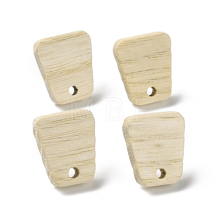 Ash Wood Stud Earring Findings EJEW-N017-011A-1