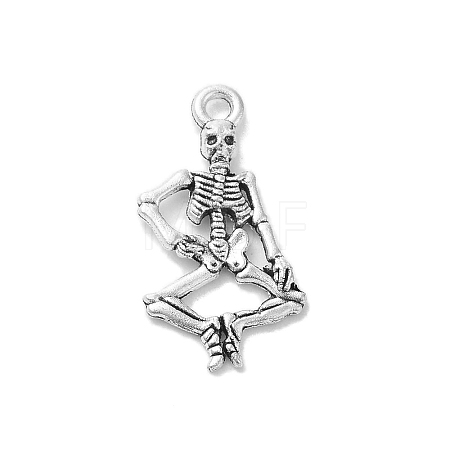 Tibetan Style Alloy Pendants for Halloween PALLOY-O002-09C-AS-1