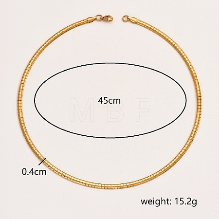 201 Stainless Steel Collar Necklace QV1917-4-1