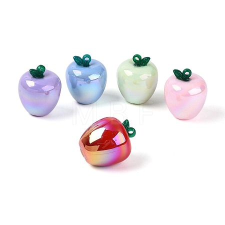Plating Opaque Acrylic Pendants PACR-T018-01M-1