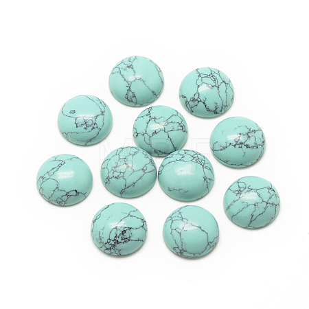 Synthetic Turquoise Cabochons X-G-R416-12mm-44-1