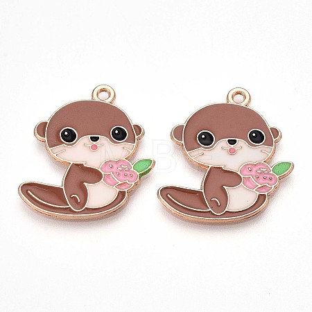 Alloy Enamel Pendants ENAM-T022-02E-02-1