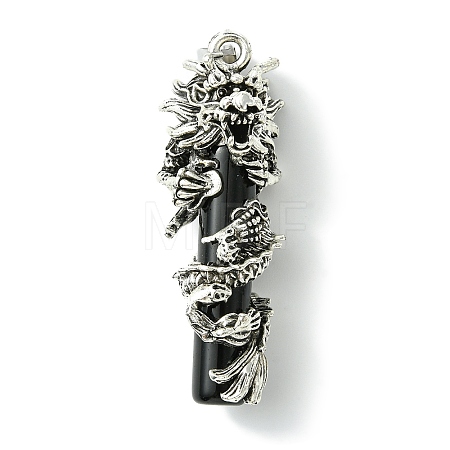 Tibetan Style Alloy & Glass Big Pendants FIND-B041-02AS-01-1