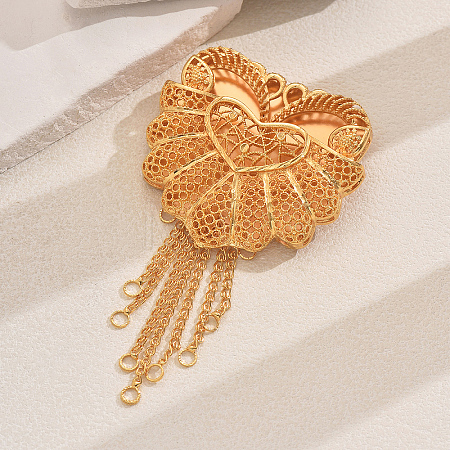 Elegant Alloy Tassel Brooches for Clothing ME8440-1