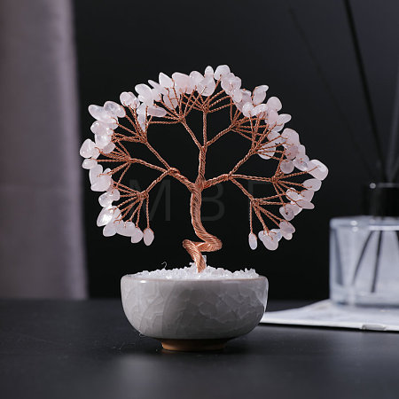 Natural Rose Quartz Sculpture Display Decorations PW-WGC5352-06-1