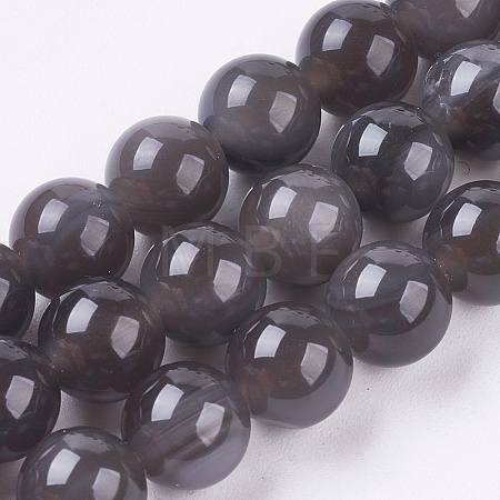 Natural Ice Obsidian Bead Strands G-E468-D01-10mm-1