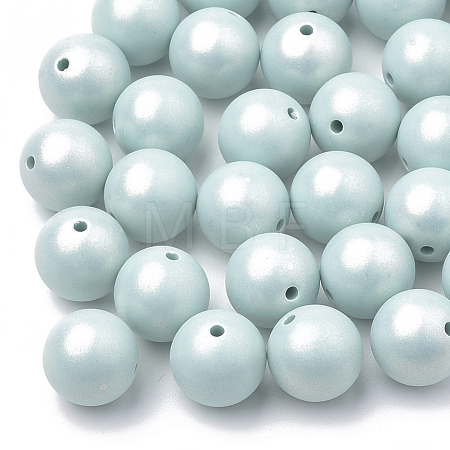 Spray Painted Style Acrylic Beads MACR-T010-10mm-02-1