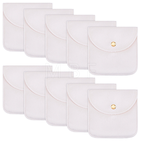 10Pcs Velvet Jewelry Storage Bags with Snap Button ABAG-HY0001-17C-1