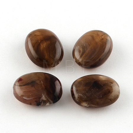 Oval Imitation Gemstone Acrylic Beads OACR-R047-15-1