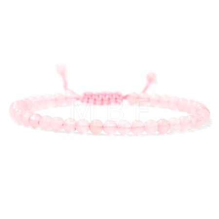 Adjustable Women's Rose Quartz Beaded Bracelet LS-CN3407-48-1