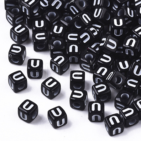 Opaque Acrylic Beads X-SACR-N002-01U-1