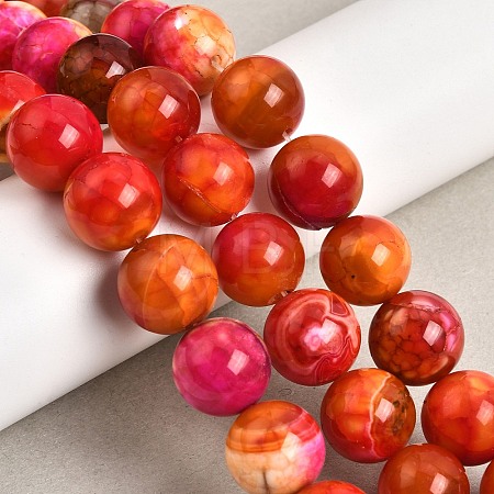Natural Agate Beads Strands G-Z145-B01-14mm-A-1
