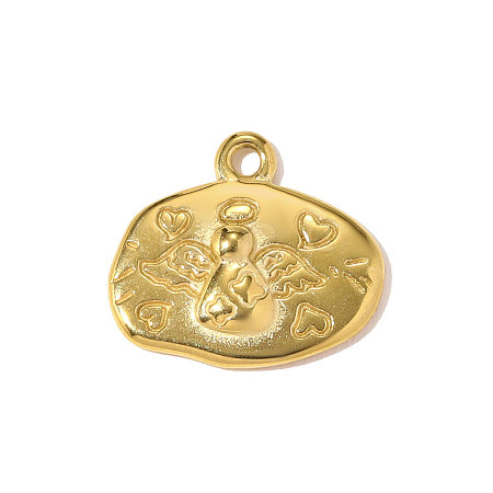 304 Stainless Steel Pendants STAS-OY010-19G-1