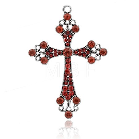 Alloy Rhinestone Big Pendants RB-J112-21AS-1