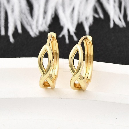 Infinity Brass Hoop Earrings for Women EJEW-U068-01G-1