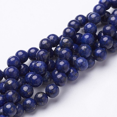 16 inch Grade A Round Dyed Natural Lapis Lazuli Beads Strand X-G-GSR4mmC123-1