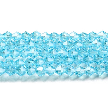 Transparent Electroplate Glass Beads Strands EGLA-A039-T4mm-A20-1