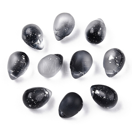Two Tone Spray Painted Glass Charms GLAA-T016-37-E01-1
