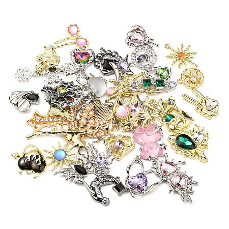 Alloy Rhinestone Pendants ALRI-XCP0001-15-1