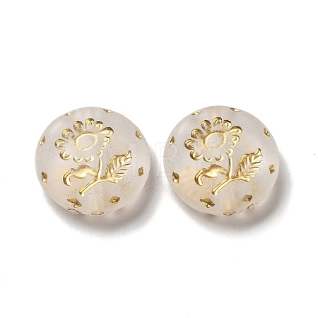 Transparent Plating Acrylic Beads X-OACR-L013-027-1
