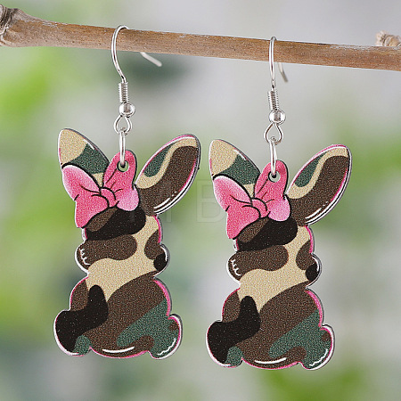 Easter Wood Dangle Earrings FS-WGE0D87-09-1