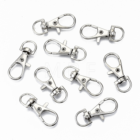 Alloy Swivel Lobster Claw Clasps X-PALLOY-T010-02P-1