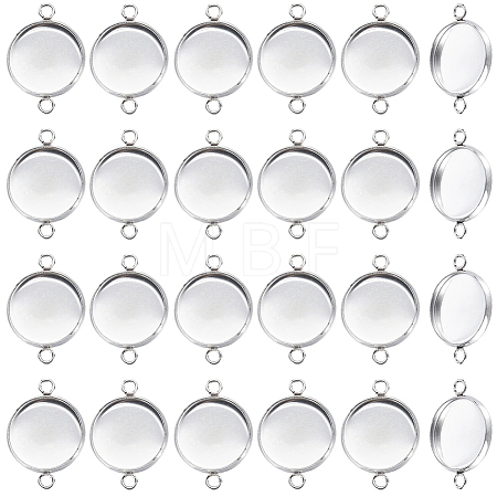 100Pcs 304 Stainless Steel Cabochon Connector Settings STAS-CN0001-81-1