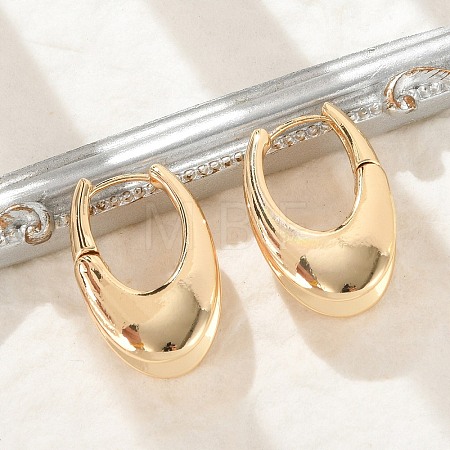 Brass Hoop Earrings for Women EJEW-U041-04G-1