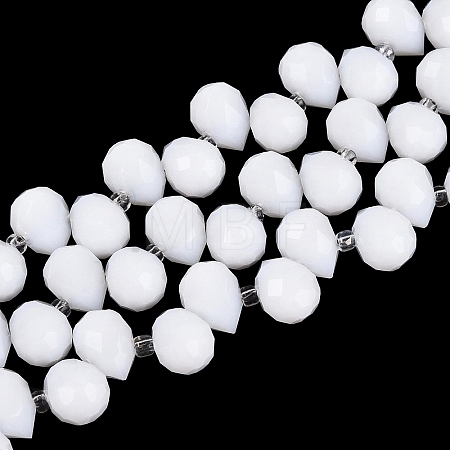 Opaque Glass Beads Strands GLAA-Q116-01A-D01-1