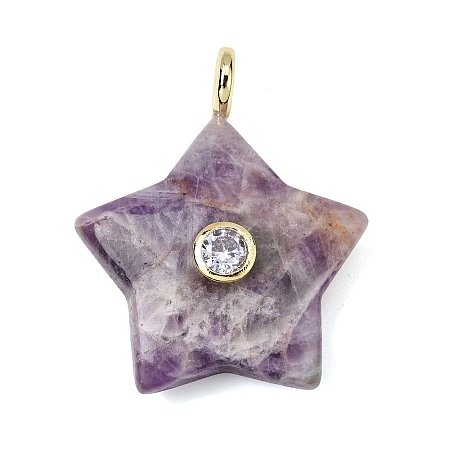 Natural Banded Amethyst Pendants G-Z157-01G-09-1