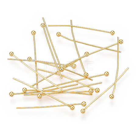 Brass Ball Head Pins KK-G331-10-0.6x25-1