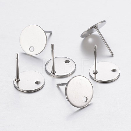 Non-Tarnish 304 Stainless Steel Stud Earring Findings STAS-P198-25-12mm-1