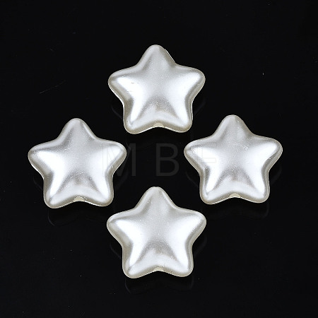 ABS Plastic Imitation Pearl Beads X-OACR-N008-157-1