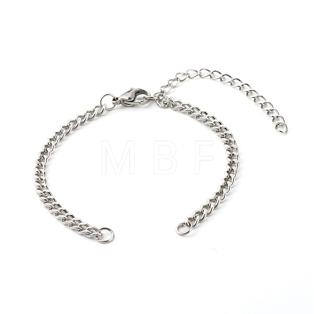 Tarnish Resistant 304 Stainless Steel Twisted Chains Bracelet Making X-AJEW-JB01064-1