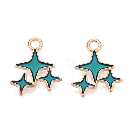 Alloy Enamel Pendants ENAM-T020-38D-RS-1