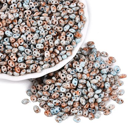Picasso Glass Seed Beads GL-N001-02F-1