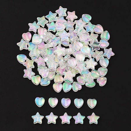 100Pcs 2 Style Eco-Friendly Transparent Acrylic Beads TACR-YW0001-86A-1