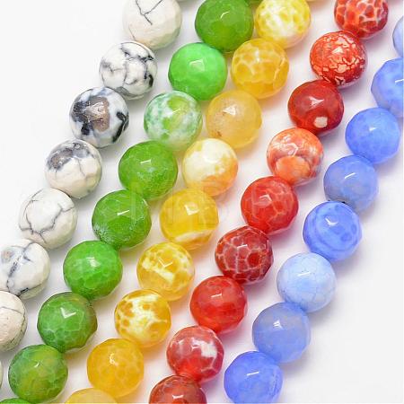 Natural Agate Bead Strands G-K166-07F-8mm-1