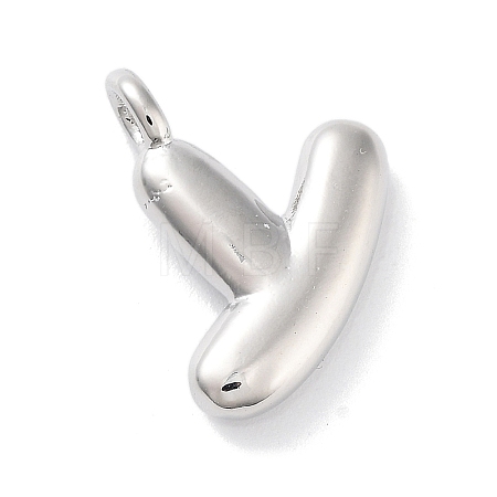 Rack Plating Brass Balloon Letter Pendants KK-C050-01P-Y-1
