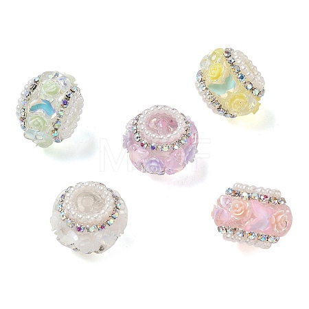 Acrylic & Resin & Rhinestone & Iron Beads AC-CBA30D1-01-1