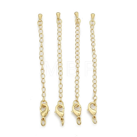 Long-Lasting Plated Brass Chain Extender KK-F711-09G-1