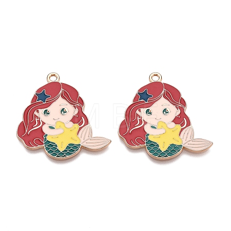 Alloy Enamel Pendants ENAM-T020-68-1