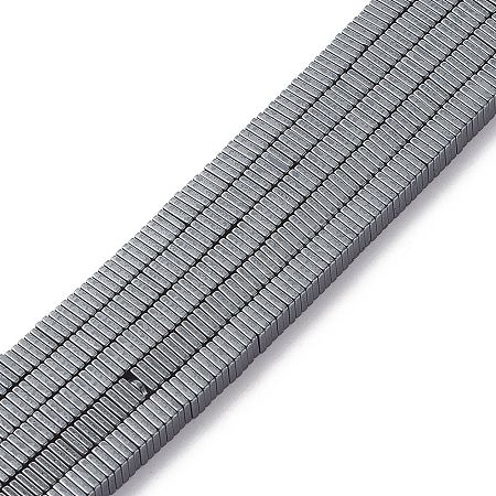 Electroplate Non-magnetic Synthetic Hematite Heishi Beads Strands G-J171A-4x4mm-03-1