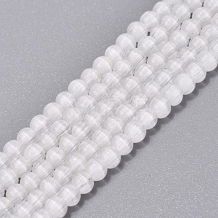 Glass Imitation Cat Eye Beads Strands GLAA-N075-01A-12-1