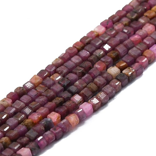 Natural Ruby Beads Strands G-P457-B01-36-1