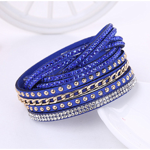 6-row Velvet Multi-strand Bracelets for Women WG11742-05-1