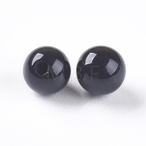 Natural Black Onyx Beads G-K275-13-4mm-1
