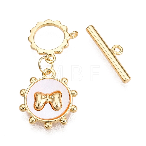 Brass Toggle Clasps KK-N254-158G-1